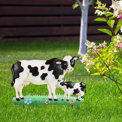 Decorative Garden Stakes with Cow Design,Ideal for Cow Lovers for Yard Art, Outside, Patio, Outdoor Decor, Garden Decorations, Lawn Ornaments