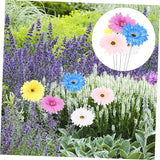 5pcs Daisy Garden Stakes Decor Metal Flower Pathway Stakes for Outdoor Decoration Vibrant Garden Art for Home and Festivals