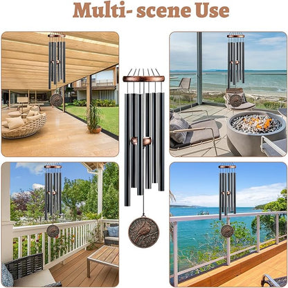 Cardinal Wind Chimes for Outside - 32" Deep Tone Wind Chime Outdoor with Vintage Pendant, Mother's Day Christmas Birthday Memorial & Sympathy Gifts, Garden Patio Porch Home Yard Decor