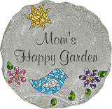Let's Make Memories Personalized Mosaic Garden Stone - for Grandma, Mom - Large Stone - Personalize Message