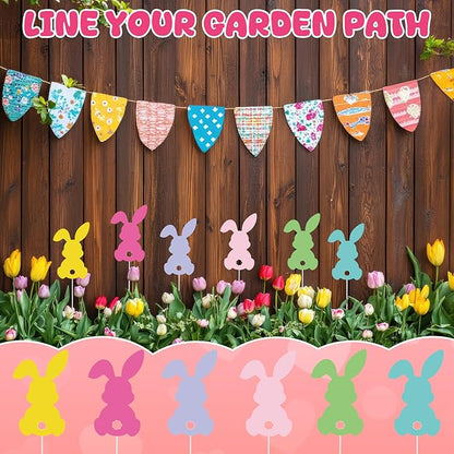 Amyhill 18 Pcs Garden Decor for Outside Heart Metal Garden Stakes, Outdoor Decorations Metal Stake for Patio Lawn Yard Planter Porch Pathway Pot