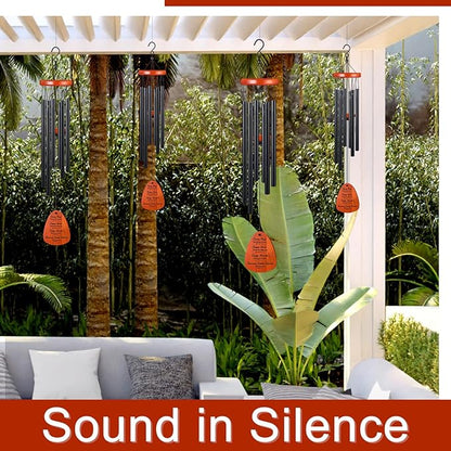 Soaoo 2 Pcs Christian Gift 28 Inch Wind Chimes Bible Verse Wind Chimes Outdoor with Inspirational Prayers Christian Gifts Religious Garden Wind Chimes Scripture Gifts for Home Garden Patio Decor