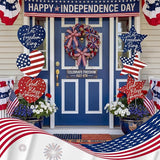 RattanView 6 Pack Outdoor 4th of July Yard Signs Stars and Heart Front Porch Decor with Stakes Red White Blue Lawn Sign Flower Pot for Garden Patio Lawn Independence Day Patriotic Party Decorations