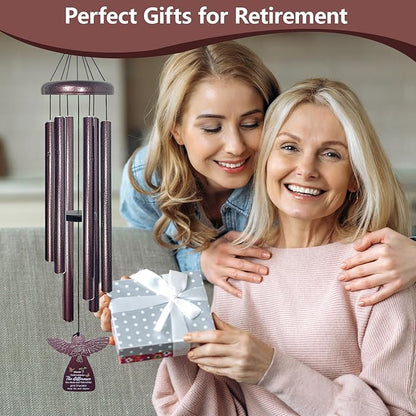 Retirement Gift for Woman - 32" Angel Retirement Wind Chimes for Outside with Beautiful Sounds, 2026 Next Chapter Gifts, Thoughtful Going Away Gifts Ideas for Coworkers, Teachers, Friends
