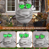 Halloween Pathway Lights 38.2" with Realistic Eye Movement, Mummy Halloween Lawn Stakes for Cute Outdoor Decorations with Solar Eyeball Lights