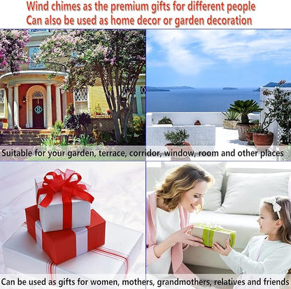 Flying Pigs Wind Chimes Outdoor Decoration, Gifts for Mom, Home, Garden, Balconies, Rooms, Patio, Indoor, Memorial Wind Chimes, 37.5 Inch Fly Pigs Wind Catcher, Outside Waterproof Pig Wind Bells