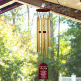 Crystal Grandma Sympathy Wind Chimes Christmas Memorial Remembrance Keepsake Loss of Grammy Gigi Nanny in Memory Condolence Gift for Family Fiends Funeral Garden Window Outdoor Hanging HW12-RW-GM