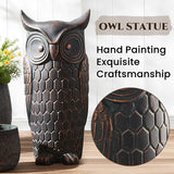 Wallowa 40 Inches Tall Large Outdoor and Indoor Statue, Garden Sculptures, Faux Stone Owl Sculpture, Garden Decoration, Large Statue for Living Room, Tall Standing Sculpture for Home, Porch, Backyard