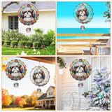 Shih Tzu Wind Spinners Outdoor - 3D Cute Dog for Women Men, Wind Spinner for Yard Patio Ornament Garden Decor, 12 Inch Hanging Kinetic Metal Wind Spinners Sculpture