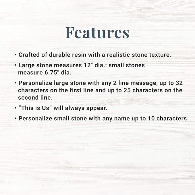 Let's Make Memories Personalized Floral Garden Stones - This is Us Path Stones for Families - Garden Décor - Customize with Message & Names - Small