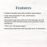Let's Make Memories Personalized Floral Garden Stones - This is Us Path Stones for Families - Garden Décor - Customize with Message & Names - Small