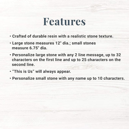 Let's Make Memories Personalized Floral Garden Stones - This is Us Path Stones for Families - Garden Décor - Customize with Message & Names - Small