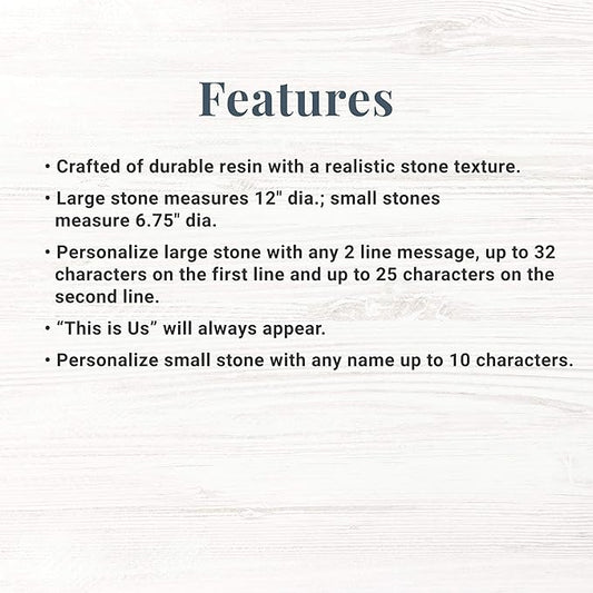 Let's Make Memories Personalized Floral Garden Stones - This is Us Path Stones for Families - Garden Décor - Customize with Message & Names - Small