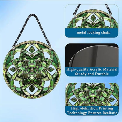 Celtic Knot Plexiglass Suncatcher - Sun Catchers Indoor Window, Window Decorations for Glass Windows - Symbolic Hanging Decoration, Perfect for History Lovers and Celtic Culture Enthusiasts