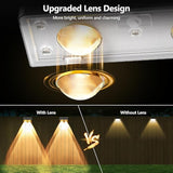 Brizled Solar Fence Lights Outdoor, 12 Pack 6 Modes 2700/4500/6500K 250ml Fence Solar Lights, IP65 Waterproof Outdoor Wall Light Landscape Lighting for Backyard Garden Patio Deck Railing Wall Poolside