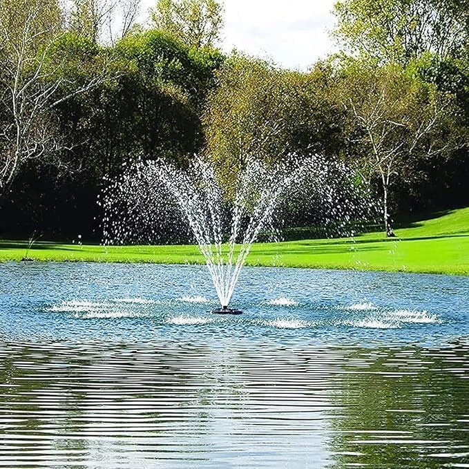 Kasco 1 HP J Series Decorative Fountain - 120V with 100 Ft Electric Power Cord | Pond and Lake Fountain | Efficient Pond Aerator Outdoor Fountain