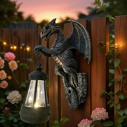 Dragon Tree Hugger with Solar Lantern Dragon Lamp Decor Garden Statue Outside Outdoor Yard Unique Gifts for Mom Women Grandma