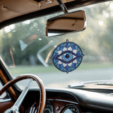Mandala Evil Eye Acrylic Suncatcher, Boho Suncatchers for Window Hanging Ornament, Stained Glass Effect Indoor Outdoor Garden Decor for Hippie Lover, Gifts for Mother's Day, Mom, Grandma, Wife, Women