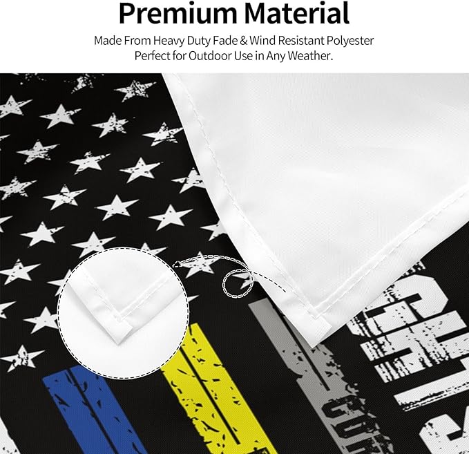 No One Fights Alone Flag 3 X 5 Ft Polyester with Brass Grommets For Lawn Patio Yard Garden Home Outdoor Decor Fade Resistant Banner