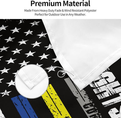 No One Fights Alone Flag 3 X 5 Ft Polyester with Brass Grommets For Lawn Patio Yard Garden Home Outdoor Decor Fade Resistant Banner