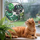 8'' Stained Glass Window Hanging, Monstera Plant Stained Glass Suncatcher, Window Hanging Decor, Plant Lover Decor, Plant Lover Gifts, Home Garden Housewarming Gifts