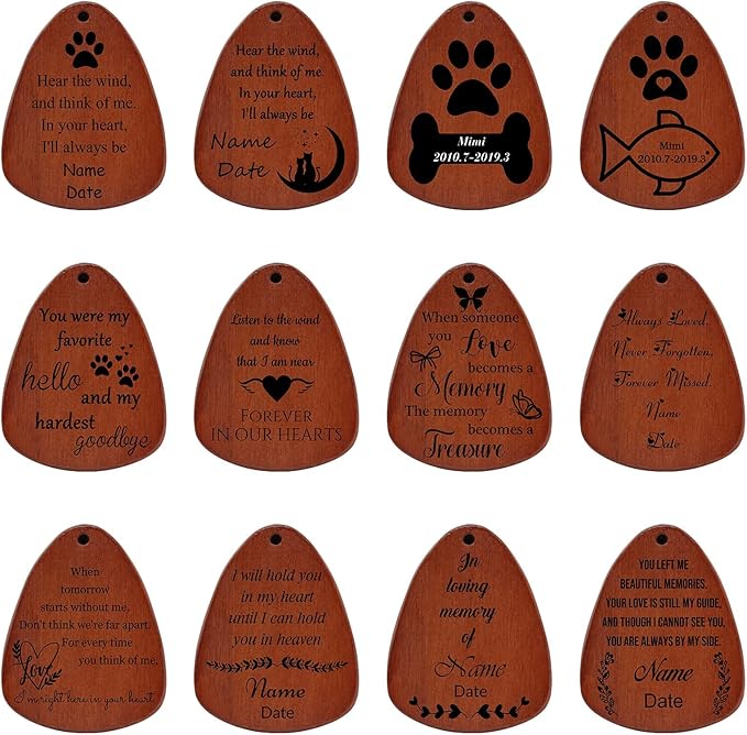 Personalized Wind Chimes Memorial Engraved Gift,Custom Sympathy Wind Chime for Loss of Loved One,Customized Mother Father Dog Pet Family Remembrance Bereavement Gifts