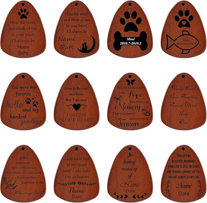 Personalized Wind Chimes Memorial Engraved Gift,Custom Sympathy Wind Chime for Loss of Loved One,Customized Mother Father Dog Pet Family Remembrance Bereavement Gifts