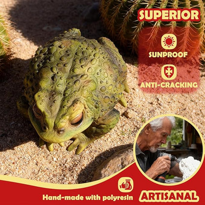 Sunthus Frog Toad Sculptures Garden Statues Yard Art Resin Decorations Outdoor Garden Decor