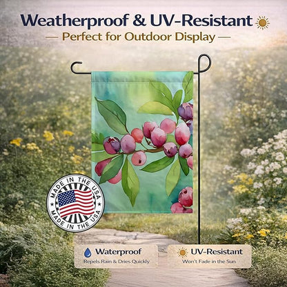 Caroline's Treasures Connecticut Mountain Laurels in Watercolor Garden Flag Mailbox Flag Decorative Yard Flag Banner Outside Patio Artwork Yard Flower Beds, Garden Size, Multicolor