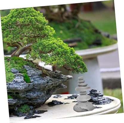 GANAZONO Garden Cairn Landscape Rockery Zen Stacked Stones Bonsai Landscaping Stone Mini Stone Statue Decor