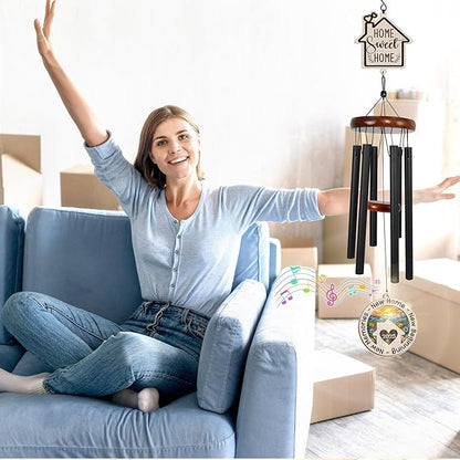 FLAGWIX House Warming Gifts New Home - Large Outdoor Wind Chimes for Outside 32 in - Windchimes Outdoors for Home Decor, Housewarming New Home Gift, New Home Gift Ideas, Wind Chime for Garden Decor