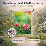Caroline's Treasures Iowa Wild Prairie Roses in Watercolor Garden Flag Mailbox Flag Decorative Yard Flag Banner Outside Patio Artwork Yard Flower Beds, Garden Size, Multicolor