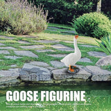 Garden Statues Goose Figurine Farm Animal Sculpture Lifelike Outdoor Statue for Pond Garden Decor Unique Design with Vibrant Colors Yard Ornaments Decor