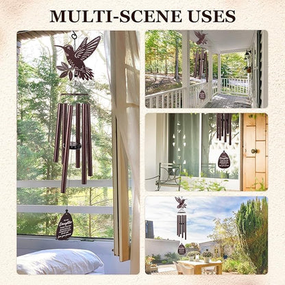 SteadStyle Mother's Day Daughter Gifts from Mom Dad, Daughter Gifts Hummingbird Wind Chime for Birthday Graduation, Wedding, Thanksgiving, Christmas Hummingbird Wind Chime 37 in Garden Patios Decor