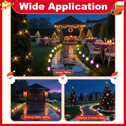60 Pcs 7.5 Inch Christmas Light Stakes, Christmas Yard Stakes for C7 C9 Christmas Lights, Garden Path Walkway Holiday Decorations(Black)