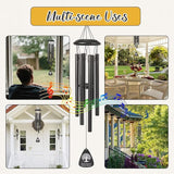 Memorial Gifts for Loss of Wife, 25''Memorial Wind Chimes of Sympathy Gifts for Loss of Wife,Condolence/Bereavement/Remembrance Gift,Windchimes in Memory,Funeral Decor for Garden Outside,Black