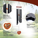 37” Large Deep Tone Wind Chimes Outdoor, Aluminum Metal Tubes, Waterproof Garden Patio Decor, Memorial Sympathy Wind Chime Gift for Mom, Loved Ones