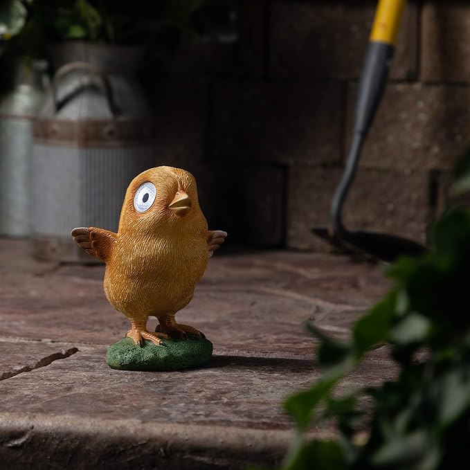 Blazin Solar Garden Baby Chick Decoration (Set of 2) | Outdoor Yard Decor - Lawn Ornaments | Solar Decorative Lights for Patio, Balcony, Deck | Weather Resistant - LED | Housewarming Gift (Set of 2)