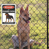 SmartSign Beware Of Guard Dog Warning Sign - 10"x7", 40 mil Laminated Rust-free Aluminum - Funny Metal Signs for Entrances, Outdoors, Patio, Gifts, Cafe - Guard Dog Theme, Made in USA