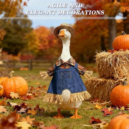 Independence Day Style Cute Outfit for 23-Inch Cement Goose – Outdoor Garden Yard Porch Decor