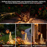Sunflowers Solar Lights Outdoor Garden Sunflower Gifts, Gardening Gifts, Solar Watering Can Lantern for Garden, Patio, Yard, Pathway Lantern Plant Decoration