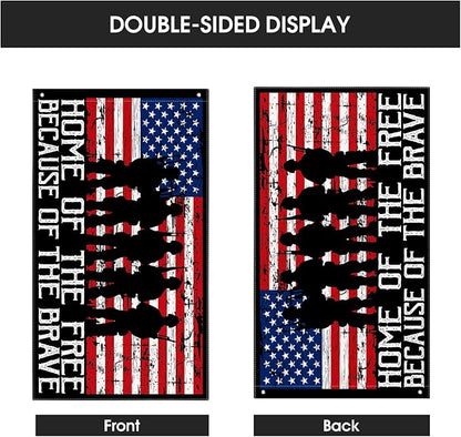 AVOIN colorlife Memorial Day Patriotic House Flag 3x5 FT Double Sided, Veteran USA flag 4th of July Independence Day Large Banner Yard Outdoor Flag