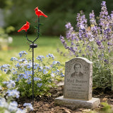 Cardinal Solar Garden Stake Lights Outdoor Decor, Red Cardinal Solar Lights for Outside,Christmas Grave Decorations for Patio Yard Porch Pathway Lawn Ornaments, Memorial Gifts for Women