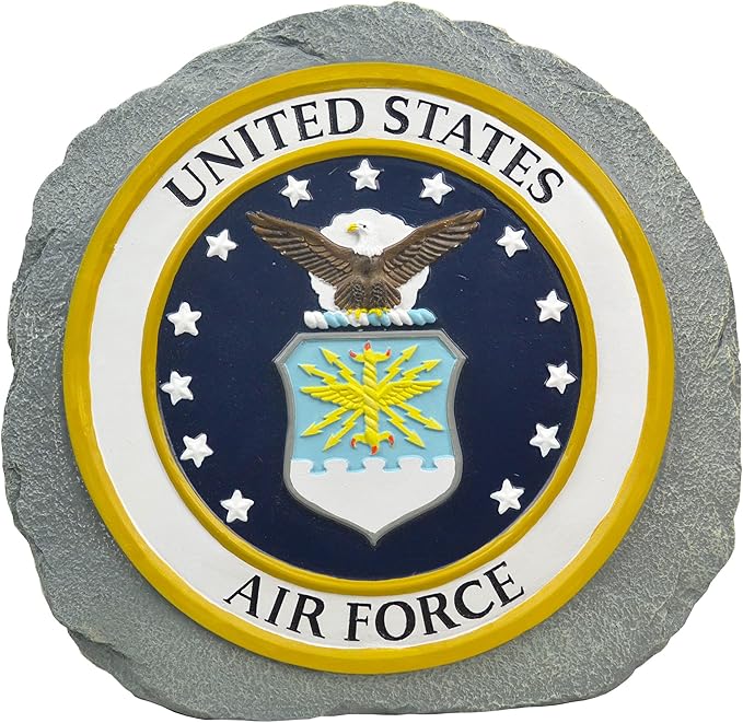 Red Carpet Studios Military Garden Stone with Flags, 10", United States Air Force
