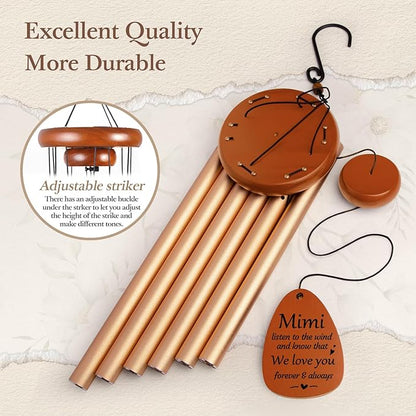 Aurahouse Mimi Gifts Wind Chimes 36'', Mimi Birthday Gifts, Gift for Mimi, Mimi Gift Ideas from Grandkids for Thanksgiving, Christmas, Valentines Day, Mothers Day