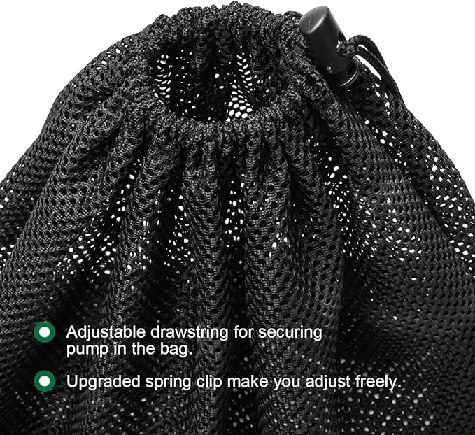 Coolrunner Pump Barrier Bag, 17.3"x 17.3" Pond Filter Mesh for Biological Filters, Black Large Media