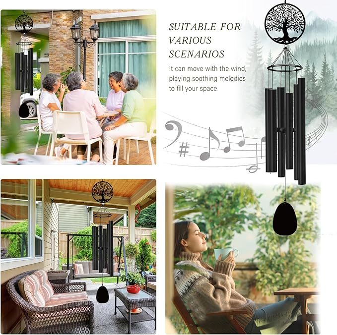 ASTARIN Memorial Wind Chimes for Outside Deep Tone, 36" Windchimes Sympathy Gifts for Loss of Loved one, Bereavement Condolence Remembrance Funeral Chimes for Grieving Friends Loss of Mother Father