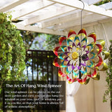 Pure Echo Wind Spinners Outdoor for Yard and Garden Large, Metal Wind Spinners & Wind Sculptures 84 inch, Birthday Gift for Women Family Garden Decor(Colorful)