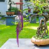 INOOMP Vintage Metal Wind Chimes for Outdoor Garden and Patio, Purple Rotating Windbell Decoration with Musical Tone for Porch and Yard Hanging Decor
