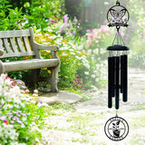 Personalized Wind Chime with Welcome Garden Sign, Custom Wind Chime for Mom Grandma